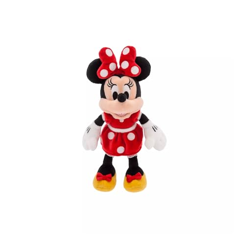 Disney Store Official Mini Bean Bag Plushies – Minnie Mouse – Red Dress - Cute Stuffed Animal with Detailed Sculpting, Embroidered Features, &...