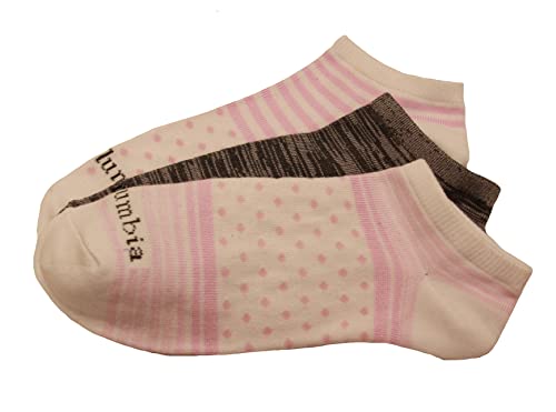 Columbia Women Polytam Colorblock Liner Socks, 3-Pair Casual, Pink Dawn Multi, 9-11 Us #TOP12