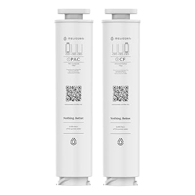 Melissani Replacement Filters for Countertop Reverse Osmosis Machine – Advanced 5-Stage Purification, Easy Installation, Long-Lasting Filtration Performance (PAC + CF Filters)
