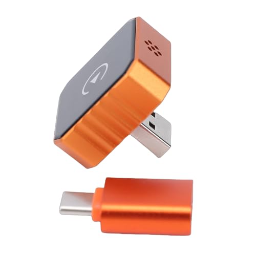 XUMIUZIY Mini Wireless Car Play Adapter for Phone, 2 in 1 Wireless Car Play & an Droid Auto Adapter, Wired to, Fast Automatic Reconnection, Plug and (White Pattern)