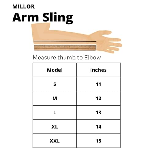 Image of Arm Sling Pouch Belt, Arm Brace Immobilizer with Elbow Support for Fracture, Sprain, Dislocation and Pain Relief, M, Black (L, Black)