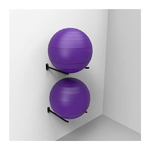 Support mural pour balle de yoga organisateur stockage fitness noir