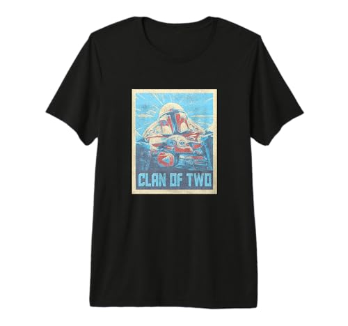 T-shirt Star Wars The Mandalorian Clan Of Two avec casque de Mando en style rétro