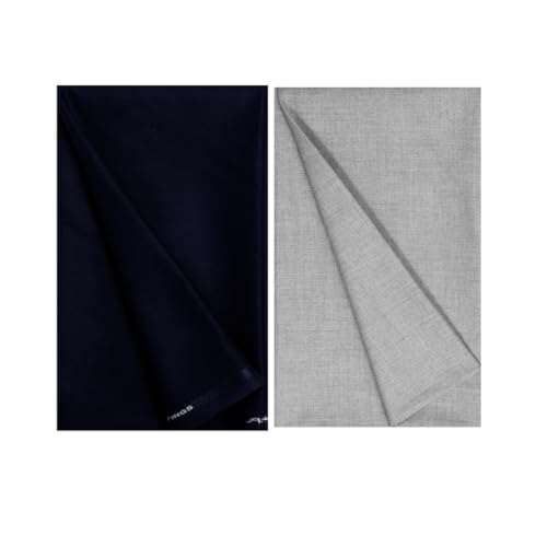 Image of Abhi Fashion Men's Cotton Formal Unstitched Trouser Fabric For Men (Pack Of 2)