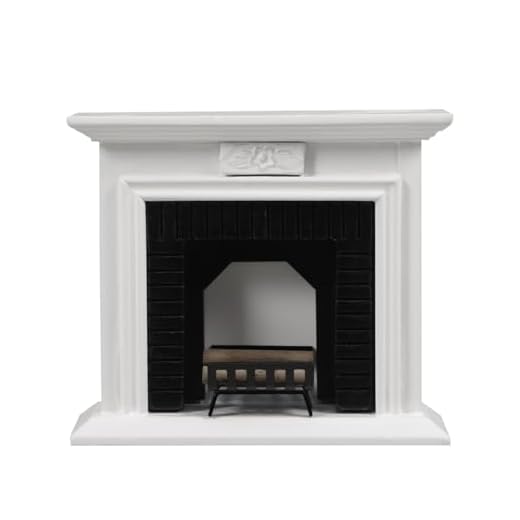 Healifty Casa de muñecas Chimenea 1 12 con leña, miniatura de muebles, modelo de juguetes 1: 12, casa de muñecas, dormitorio, salón, accesorios, decoración de micropaisajes