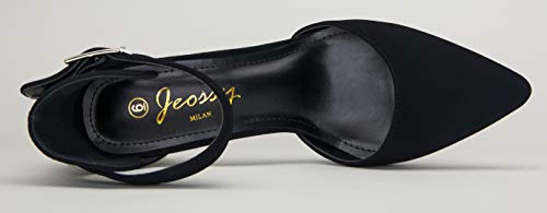 Jeossy Women's Pumps Low Heel Dress Shoes Pointed Toe Comfortable Kitten Heels Pump - Image 4