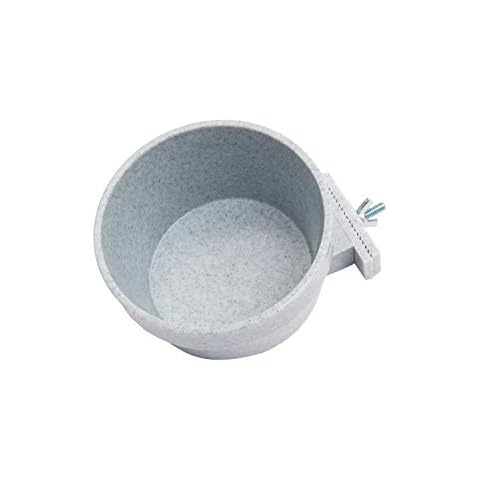 Lixit Quick Lock Removable Cage Bowls for Rabbits, Birds, Dogs, Cats, Gunea Pigs and Other Small Animals. (20oz, Granite) Cover