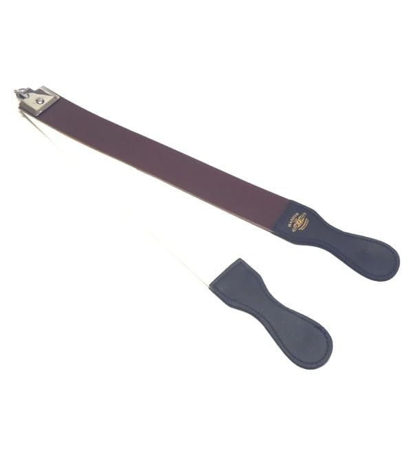 Professional Barber Leather Strop Sharpener for Straight Razors Brown Color