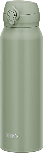 Thermos JNL-756 SMKKI Vacuum Insulated Portable Mug, 25.4 fl oz (750 ml), Smoked Khaki, Easy to Clean, Lightweight Type, One-Touch Opening, Stainless Steel Bottle, Hot and Cold