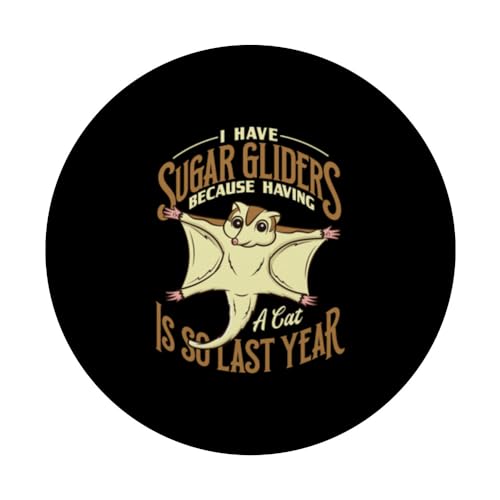 Sugar Glider Owner Accessories Cage Sugar Glider PopSockets Swappable PopGrip, Black - Image 3