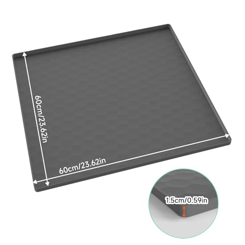 Alfombrilla para silla de inodoro de silicona impermeable con borde 7