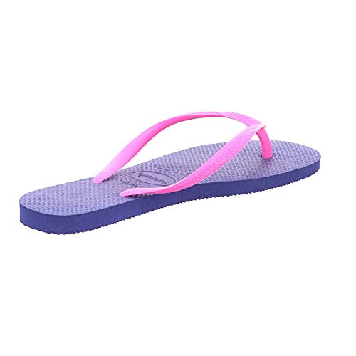 Chinelo Slim Logo Pop-Up, Havaianas, Feminino, Marinho/Rosa, 39/40