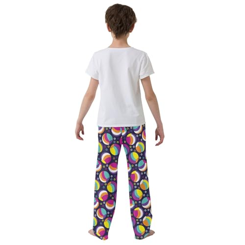 ZZXXB Volleyball Boys Long Pants Soft Trousers Elastic Waist Kids Lounge Bottoms with Pockets S-XL3