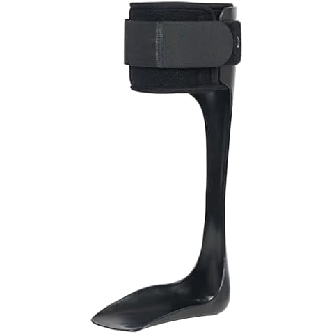 Komzer AFO Drop Foot Brace, Medical Ankle Foot Orthosis, Lightweight Foot Support Stabilizer, Drop Foot Postural Correction Brace for Men and Women (S-Left) Cover
