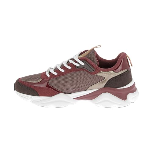 LES TROPEZIENNES PAR M. BELARBI Femme Arya Chaussures DETENTE Baskets/Sneaker, Bordeaux Multi, 40 EU