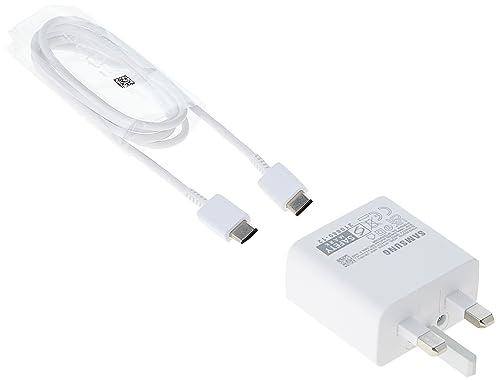 Samsung Galaxy Official 15W Adaptive Fast Charger (with USB-C to C Data Cable) White