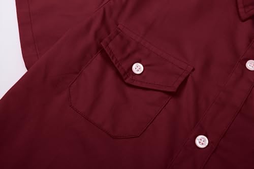 Image of SANGTREE Summer Button Down Shirts Cottn Tops for Men Women Boy Girl
