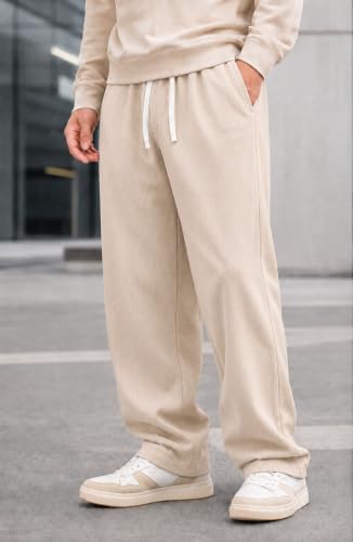 Image of Preneum Men Mid Rise Poly Cotton Loose Fit Trouser || Korean Style Travel & Lounge Wear with Pockets (Available in Plus Size) (Combo Pack of 3)