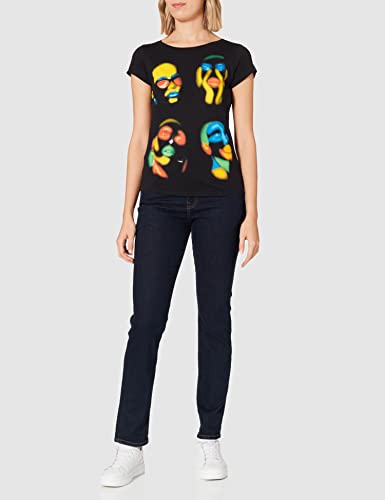 Sisley T-Shirt 3L7NL12RM, Black 100, M Donna