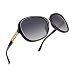 Leckirut Womens Oversized Polarized Sunglasses UV400 Protection Rhinestone Frame Sun Glasses for Driving Travelling black