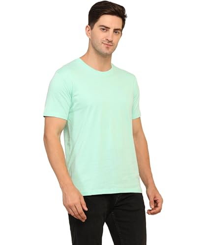 Image of Unisex Round Neck Plain T-Shirt | Combed Bio-Washed Ring Spun Cotton for Men & Women, Short Sleeves