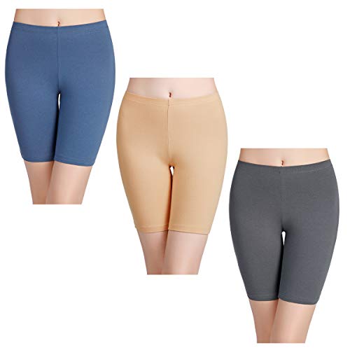 Image of wirarpa Women's Cotton Boy Shorts Underwear Anti Chafing Soft Biker Short Plus Boy Shorts Panties 4 Pack, Multicolor05-4 Pack