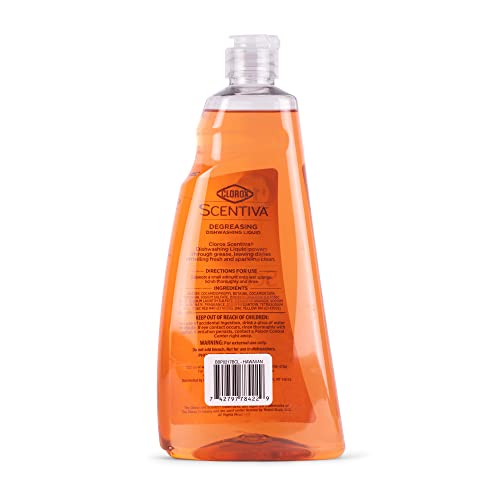 Image of Clorox Scentiva Liquid Dish Soap, Hawaiian Sunshine Scent - Ultra-Concentrated Dishwashing Detergent That Cuts Through Grease and Tackles Tough Messes, Bleach-Free, 26 Fl Oz