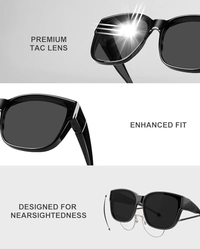 Over Glasses Sunglasses for Men Women, Polarized UV400 Protection Fit Over Sunglasses for Driving4