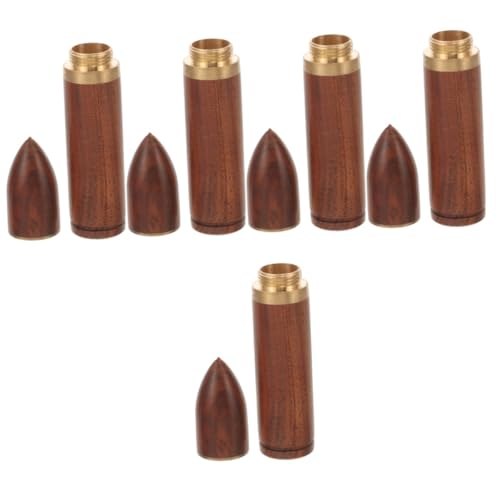 HOMSFOU 5pcs Wooden Needle Organizer Sewing Needle Case Knitting Storage Stylish Spacious