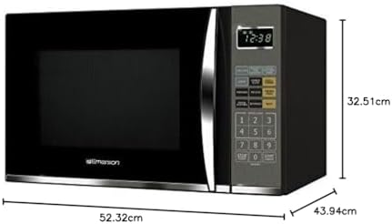 Emerson 1.2 CU. FT. 1100W Griller Microwave Oven with Touch Control, Stainless Steel, MWG9115SB