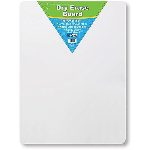 Tableau blanc effaçable à sec 9.5x12 pouces pour l'apprentissage et le dessin quotidien