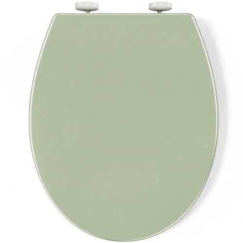 Pipishell Abattant de WC avec fermeture amortie et libération rapide pour un nettoyage facile, fixation par le haut simple, sièges de toilette standard avec...