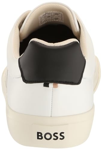 Image of BOSS Men's Aiden Logo Block Leather Low Top Sneakers