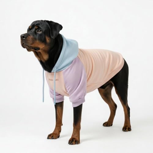 Image of Spark Paws Dog Hoodie - Premium Dog Sweater for Small, Medium, and Large Dogs | Warm Outfits for French Bulldogs, Pitbull, Puppy, Winter Jacket Alternative - Cotton Candy - 4XL
