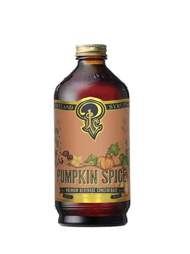 Portland Syrups Pumpkin Spice Syrup - Organic Pumpkin & Ginger Coffee Syrup for Lattes, Mocktails...