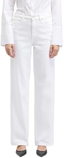 7 For All Mankind Women's Stovepipe Straight Soleil Pants, White, 49 DE