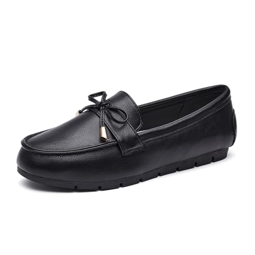 Image of Vespiero Loafers for Women Slip On Flats Comfortable Business Dressy Casual Non Slip Work Walking Office Loafers Shoes