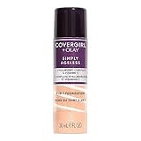 COVERGIRL Simply Ageless 3-in-1 Liquid Foundation, Ivory 205, 1 oz (Packaging May Vary)