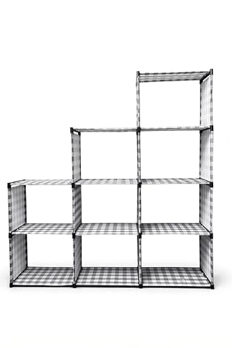 Image of 9 Layer Cube Wardrobe Storage Organizer Rack for Clothes & Linen | Multi-Layer Foldable Fabric Shelf Organizer | Space Saving Closet Storage Unit for Bedroom (9 Layer With Cover)
