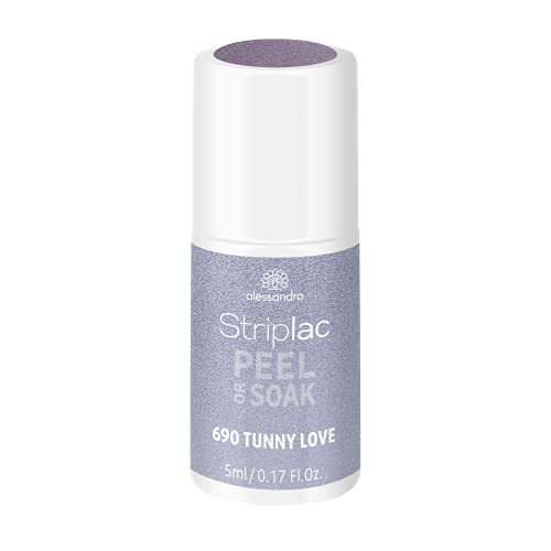 alessandro Striplac Peel or Soak MERMAIDS FAVOURITES - Tunny Love - LED-Nagellack im glänzenden Blau-Grau-Ton - Für…