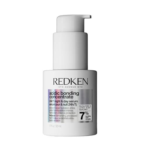 Redken Acidic Bonding Concentrate 24/7 Night & Day Serum For Damaged Hair - Nourishes & Restores Overnight Hair Repair & Protection Lightweight & Anti-Frizz 1.6 Fl oz