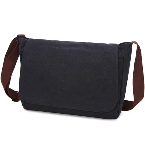 Bolsa de mensajero vintage hombres mujeres lona trabajo casual