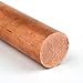 110 Copper Round Bar, Unpolished (Mill) Finish, H04 Temper, ASTM B187, 0.125