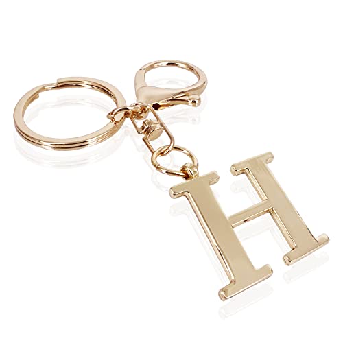 Gold Initial Letter H Initial Keychain For Women,Bag Purse Backpack Charm
