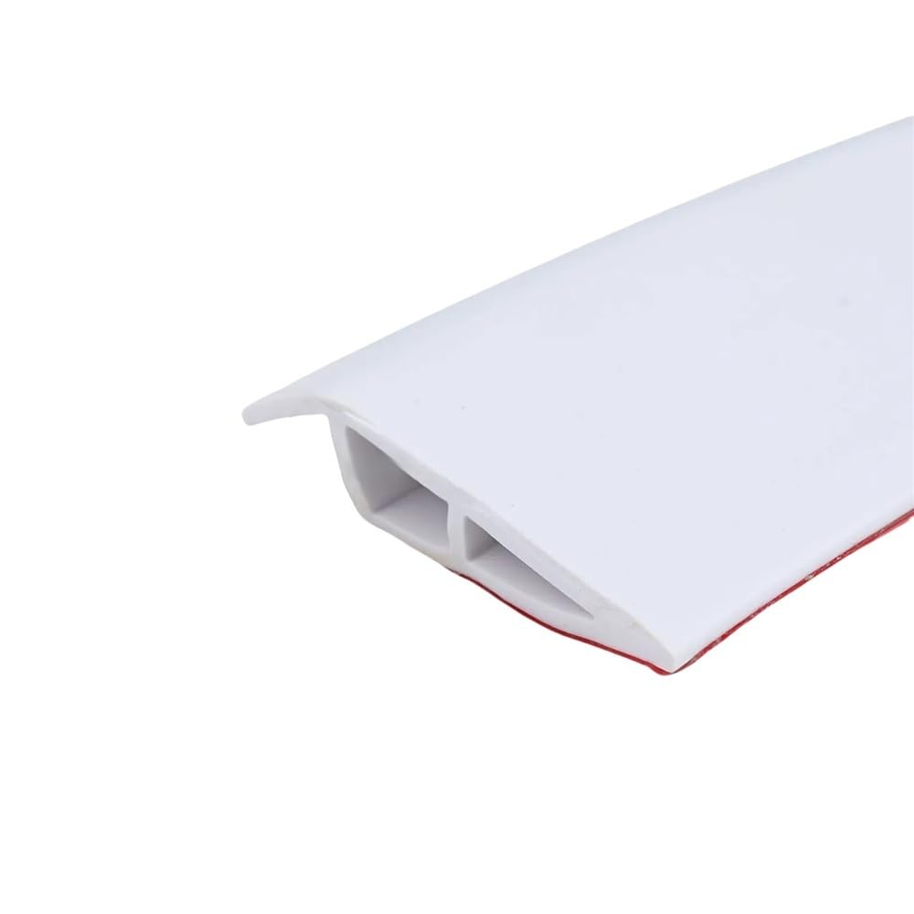 Loacea Floor Threshold Strip Flexible Molding Trim, 1meter PVC Threshold Transitions Carpet Edge Strips for Doorway Ramp 1pc(White)