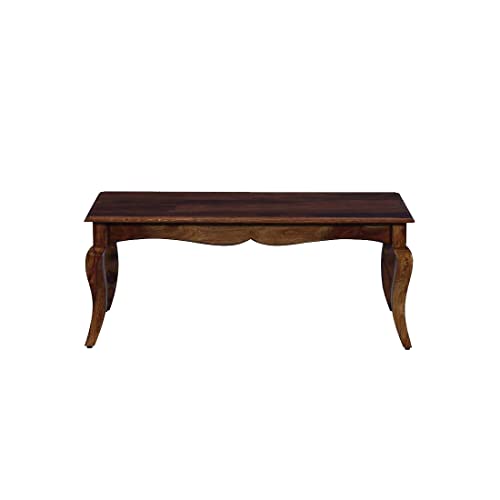 Image of DRIFTINGWOOD Sheesham Wood Rectangle Jerry Coffee Table for Living Room | Solid Wood Sofa Centre Table Without Storage for Home & Office | Teapoy Tea Center Table for Hall | Rosewood, Natural Finish