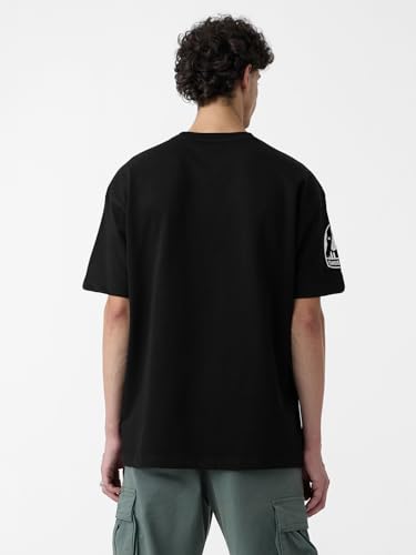 Image of The Souled Store Top Gun: Men and Boys Short Sleeves Round Neck Casual Streetwear Drop Shoulder Cotton Oversized T-Shirt