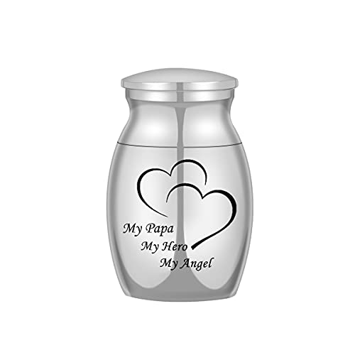 COCO Park Mini-Sized Urns for Human Ashes Holder Funeral Memorial Keepsake Cremation Jewelry My Papa My Hero My Angel