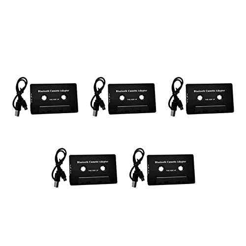 Hndhbfgrt 5X Universal Cassette Bluetooth 5.0 Audio Car Tape Aux Adaptador Estéreo con Micrófono para Teléfono MP3 AUX Cable Reproductor de CD