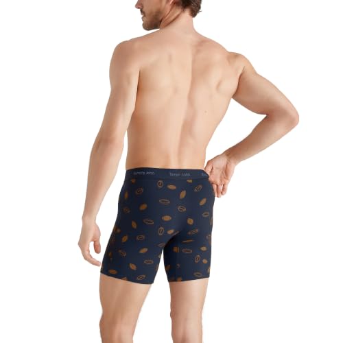 Image of Tommy John Men's Luxe Modal 6 inch Mid-Length Boxer Brief Underwear 3-Pack | 3 Pack, Stay-Put Waistband, Luxury Soft, Machine Wash, Contour Pouch for Comfort and Control, Tagless, Stretch Style